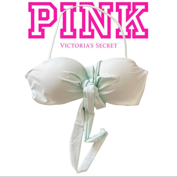 PINK Victoria's Secret Other - Pink  Victoria's Secret Mint Green Bikini Top Tie Front Size Large